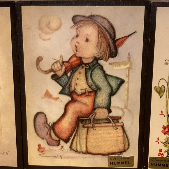 Hummel Original Art Plaques with Vibrant Illustrations Set of 3 - Picture 3 of 5